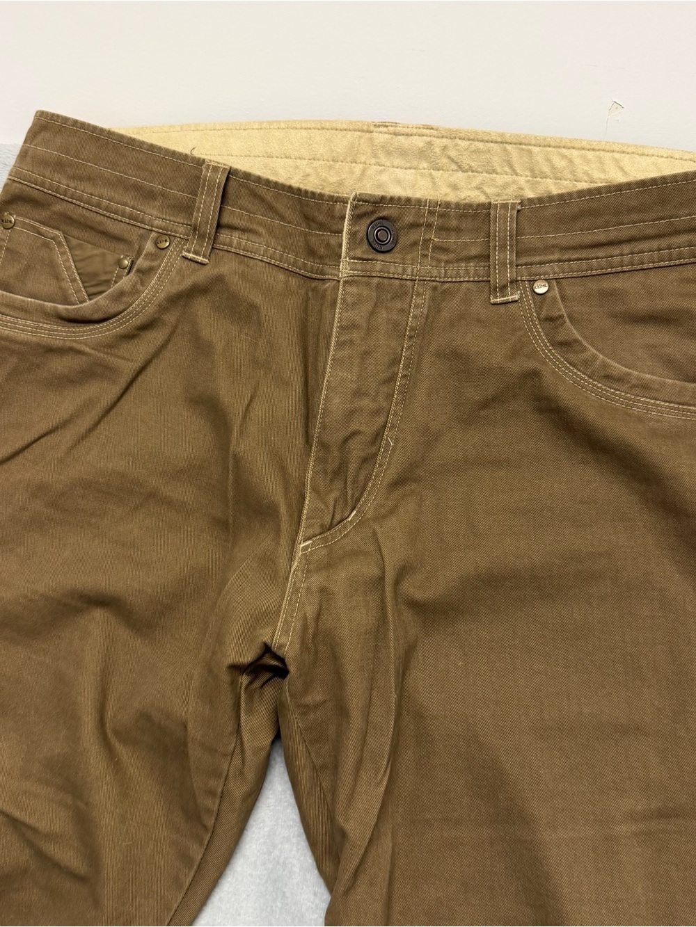 Kuhl Pants Mens 36x32 Brown Vintage Patina Dye EASY RYDR Outdoor Hiking Canvas - Picture 3 of 11